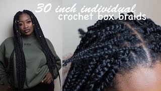 Individual Box Braids Jumbo Long Tutorial Beginner Friendly [upl. by Pall657]