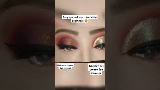 Cut Crease Eye Makeup tutorial for beginners Quick Eye Makeup tutorial illusionmakeupdiymakeup yt [upl. by Greenwell270]