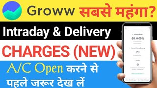 groww app charges in hindi 2024 groww intraday charges groww delivery charges [upl. by Netsew]