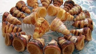 Recette des Cornettos ou Cornets Feuilletés par Mamy Monica [upl. by Ennairod]