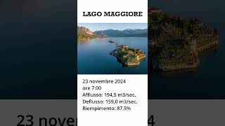 Lago Maggiore livelli idrometrici 23 novembre 2024 ore 7 short [upl. by Quinby]