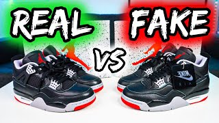 ⚠️REAL vs FAKE REPLICAUA JORDAN 4 BRED REIMAGINED⚠️ APRENDE A DISTINGUIRLAS [upl. by Amity226]