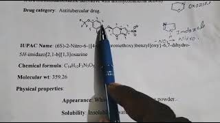 PretomanidAntitubercular drugChemical StructureIUPAC NomenclatureUsesFormulation Brand Name [upl. by Melesa]