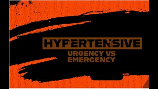 Hypertensive URGENCY vs Hypertensive EMERGENCY [upl. by Greg]