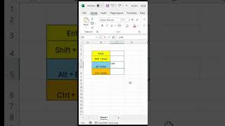 Excel ENTER Key excelenter exceltips excelformula exceltutorial letsdatify excelshorts [upl. by Hurlee]