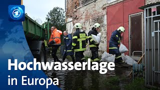 Hochwasseralarm in Tschechien und Polen [upl. by Allebara]