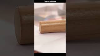 Modern Minimalist Beige Cherry Wood Door Lock  Scandinavian Style Interior Door Handle [upl. by Christabel]