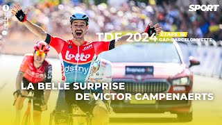 Victor Campenaerts surprend Kwiatkowski lors de la 18e étape du Tour de France  le résumé [upl. by Luahs239]