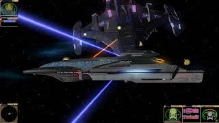 Star Trek Bridge Commander Akira Class Vs Dominion Battleship [upl. by Ehudd]