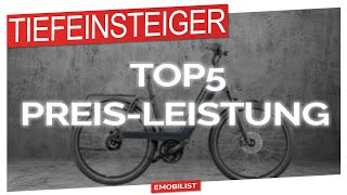 TOP5 Tiefeinsteiger EBIKES mit Top Preisleistung [upl. by Tabbitha]