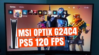 How to use 120fps on MSI Optix G24C4 on PS5 [upl. by Alehtse]