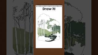 PENUP Draw it Landscape digitalart PENUP [upl. by Ococ]