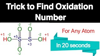 Trick to Find Oxidation Number in 10 seconds  Trick for Oxidation Number  Chemistry Academy [upl. by Aedni]