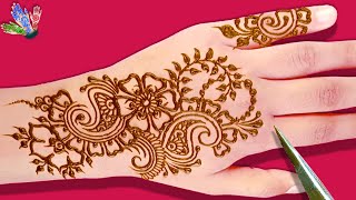 Diwali Special Very Stylish amp Beautiful Mehndi Design  Arabic Mehndi Design  Mehandi [upl. by Laurita]