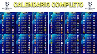 CALENDARIO COMPLETO de la CHAMPIONS LEAGUE 20212022 [upl. by Yenmor]