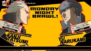 Persona 4 Arena XBOX 360XBOX One MONDAYNIGHT BRAWL Kanji Tatsumi vs Yu Narukami [upl. by Surtemed]