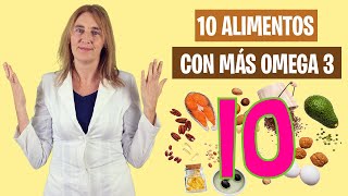 10 ALIMENTOS más RICOS en OMEGA 3  Loa alimentos con más omega 3  Alimentación real saludable [upl. by Aielam]