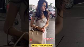 Jhanvi kapoor spotted on airport shorts bollywood [upl. by Fine]