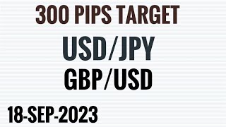 USDJPY GBPUSD 300 PIPS TARGETTECHNICAL ANALYSIS 18SEP2023 [upl. by Tacye]