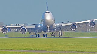 SPECTACULAR HEAVY STORM LANDINGS Winds up to 100kmh Amsterdam Schiphol Airport [upl. by Aniretake818]