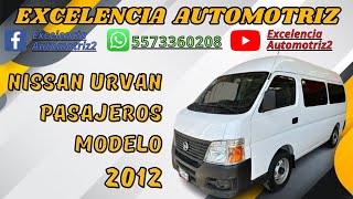 Nissan Urvan Modelo 2012 En Venta [upl. by Enytsirhc]