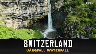 📍 Switzerland  Bärgfall Waterfall on Oeschinen Lake  Kandersteg ❯ Wycieczki z OndaTravelpl [upl. by Hanaj]