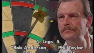 Phil Taylor v Bob Anderson Lada UK Masters 1992 [upl. by Aihsela]