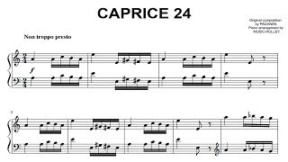 Paganini  Caprice 24 easy piano [upl. by Bobseine]