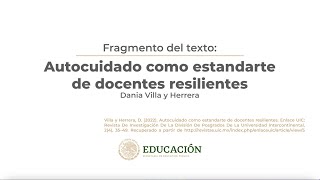 Autocuidado como estandarte de docentes resilientes [upl. by Nostets]