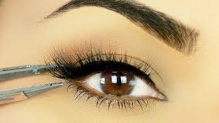 TRY THIS Easiest Way to Apply False Eyelashes [upl. by Aduhey]