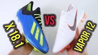 NIKE MERCURIAL VAPOR 12 ELITE vs ADIDAS X 181  WHICH ONE IS THE ULTIMATE SPEED BOOT [upl. by Aramenta]