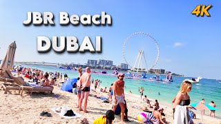 4K HDR  JBR Beach amp Ain Dubai 🇦🇪  A Relaxing Walk in Dubais Top Spots [upl. by Bogoch]