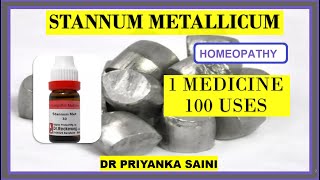 Stannum Metallicum Homeopathic Medicine  1 medicine 100 uses  asthma drpriyankashomeopathy [upl. by Anoyi]