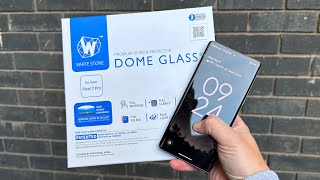 Pixel 7 Pro Whitestone Dome Glass Screen Protector Install amp Review [upl. by Inavoj]