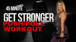 45 Minute Heavy Strength Workout  PushPull  8 Reps4 Sets [upl. by Newol]