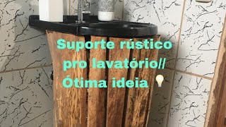 Suporte rústico de madeira pro lavatório Ideia incrível 🤩 [upl. by Weksler366]