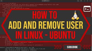 How to Add and Remove User in Linux Ubuntu  adduser command [upl. by Mattie]