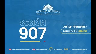 Sesión 907 del Pleno de la Asamblea Nacional del Ecuador [upl. by Anahsal]