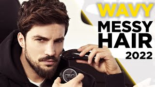 How to style a Wavy Messy Hair Men 2022 Hairstyle Tutorial [upl. by Laith900]