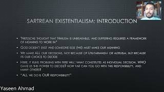 Existentialism as Atheism  Urdu  Meaning Absence of God and Radical Subjectivity [upl. by Ottie]