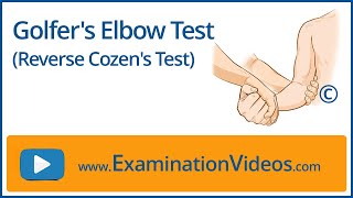 Golfers Elbow Test  Reverse Cozens Test [upl. by Roselle]