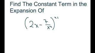 Find The Constant Term in The Binomial Expansion Of 2x7x221 [upl. by Anihta]