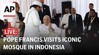 LIVE Pope Francis visits the Istiqlal mosque in Indonesia [upl. by Ayatnohs]