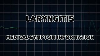 Laryngitis Medical Symptom [upl. by Meador291]