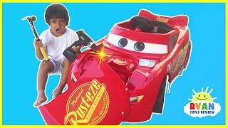 Disney Cars 3 Lightning McQueen Battery Powered Power Wheels for kids [upl. by Gnuj]