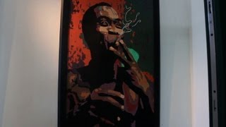 Exposition de lartiste derrière les pochettes dalbums de Fela [upl. by Digdirb402]