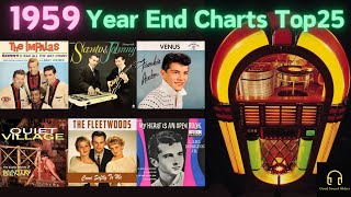 Oldies  1959 Billboad Yearend Charts Top25 [upl. by Yatzeck702]