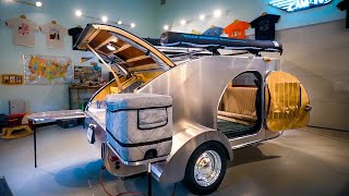 560 Raindrop Teardrop Trailer Jerrys Happy Downsizing Story Full Tour [upl. by Llevaj]