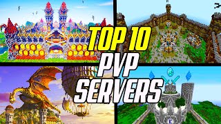 Top 10 Minecraft PVP Servers KitPVPFactionsDuels [upl. by Nylynnej375]