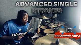 ADVANCED SINGLE STROKE ROLL  DRUM LESSONS  Gospel Chops [upl. by Boatwright]